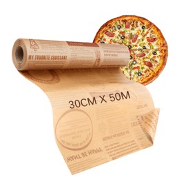 38 cm x 50 m Baking Paper, Baking Paper Roll, ELEPRUC Non-Sticky Greaseproof Paper, Heat Resistant Baking Paper Roll for Hot Air Fryer, Cut to Size Baking Mat for Baking, Cooking, Grilling, Steam