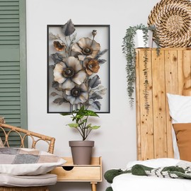 CNUSER 3D Wall Stickers DIY Flower Wall Decal Removable Waterproof Wall Art Decor for Bedroom Living Room Offices Home Decoration (Withered Flower)