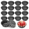 AZKEEGREY 20 Pack Mini Tart Tins 6.5 cm Mini Quiche