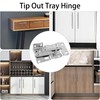 AUXBC 1 Pair Tip Out Tray Hinges, 45 Degrees Tilt