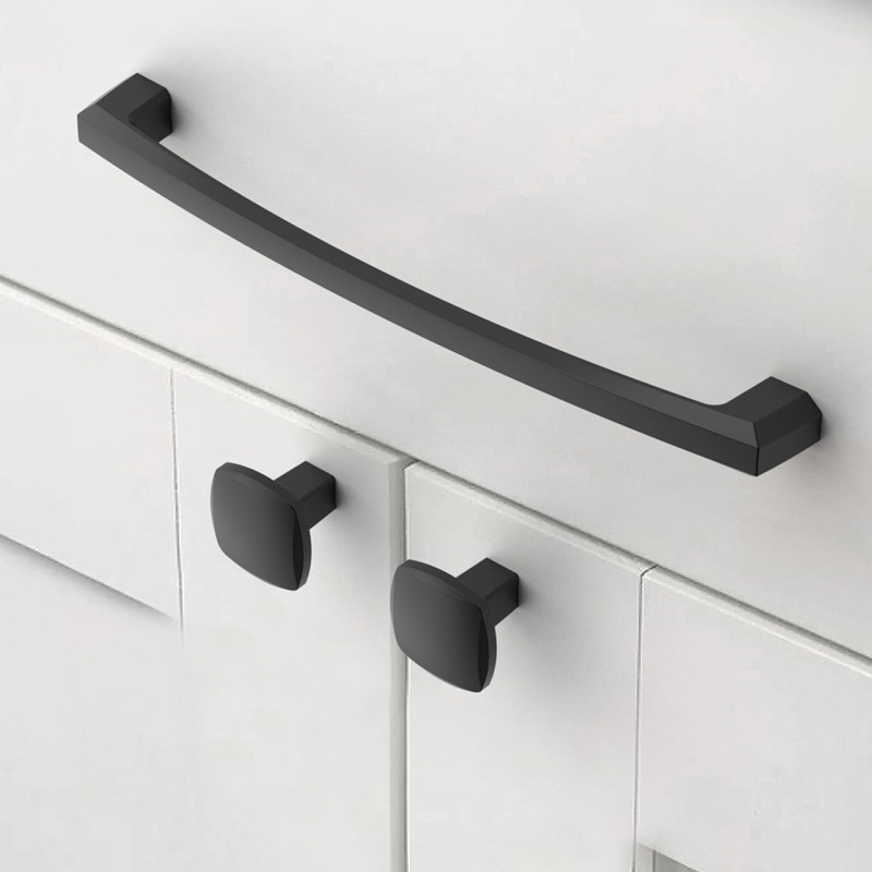 KNOKLOCK 10 Pack 6 Inch(152mm) Kitchen Cabinet Handles Matte Black