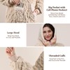 KAWAHOME 3D Pattern Wearable Blanket Hoodie Oversized Warm for Women