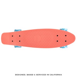 Cal 7 22.5-Inch Mini Cruiser Skateboard Swirl Wheels (Melrose)