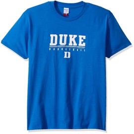 Duke S/S Basketball Adult Size T-Shirt (Large) Blue
