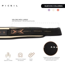 Picsil Cinturón Lumbar Para Levantamiento Peso Verde Talla L