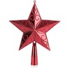 com-four® Christmas Tree Topper in Star Shape - Red Star