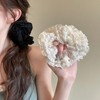 TUCEWP 2Pcs Scrunchies for Women Girls Black White Lace Scrunchies