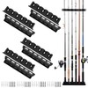 Fishing Rod Holders Wall-Mounted 4 Pairs, Simple Deluxe Fishing Pole