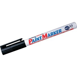 Artline 444XF Paint Markers for Wood, Plastic, and Canvas, Waterproof Marker for Indoor & Outdoor Applications, Opaque Permanent Markers with 0.8mm Bullet Tip - Black, 12 Pack