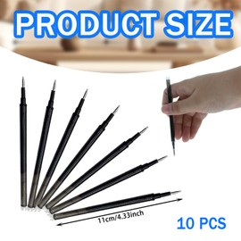 Erasable Pens Friction Pens Refills, 10Pcs 0.7 Mm Black Rollerball Pen Refills Set