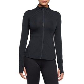 Marika Women's Standard Mesh Full-Zippered Active Jacket, Black