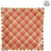 C.R. Gibson TW12-25237 Harvest Plaid Disposable Thanksgiving Paper Dinner Plate