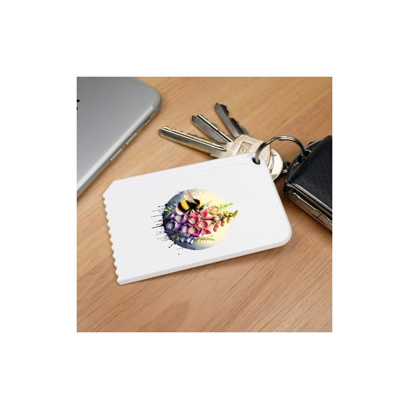 Azeeda 'Bumblebee & Foxglove' Plastic Ice Scraper (IC00037214)