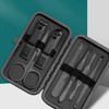 Premium 7-Piece Nail Care Set: Clippers, Beauty Scissors & Cuticle Tools Black Tweezer (7-piece Basic Set)/ONE