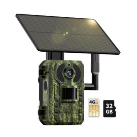 Oculview Cellular Trail Cameras with 2.7K Live Streaming, Menory&SIM Card Includes, 0.2S Trigger Time, 4G LTE Solar Game Camera with 120° Wide Len, Night Vision, Cellular Trail Camera IP66 Waterproof