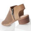 J. Adams Tracy Perforated Flat Bootie - Casual Open Toe