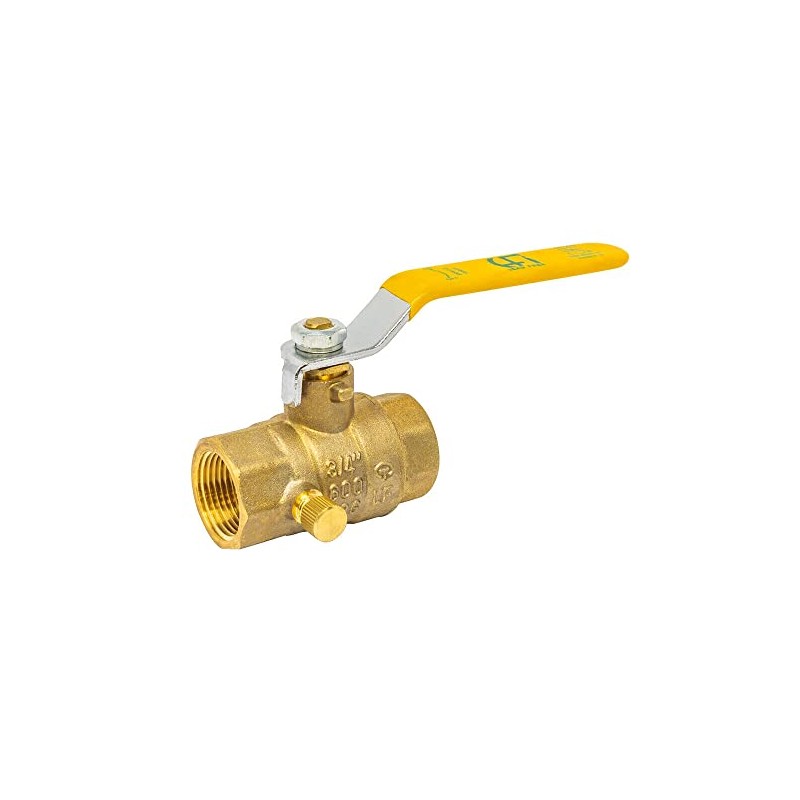 LEFITPA Replacement 3/4 Inch FIP Brass Ball Valve with Stop