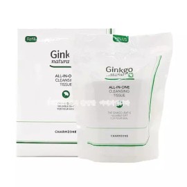 Chamzone 참존 징코 내츄럴 올인원 클린싱 티슈 리필110매 Dr. Jart+ Dermaclar Clearing Solution All-in-One Cleansing Tissue Refill 110 Sheets