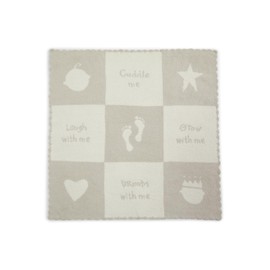Barefoot Dreams CozyChic Cuddle Receiving Blanket, Cream-Stone, 30"x30"