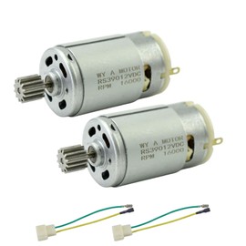CHANCS 2PCS RS390 Electric Motor DC 12V 16000RPM 12 Gear Teeth Motor for Three-Wheeled Motorcycle Stroller with Replace RS-380