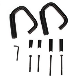 Car Wild Boar Front Grab Handles Grab bar Rear Front Grab Safety Handle，jtron Front & Rear Steel Grip Handles for Jeep Wrangler jk 07-19(Black)