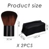 1 Mushroom Shaped Brush with 1 Storage Bag, Black Foundation