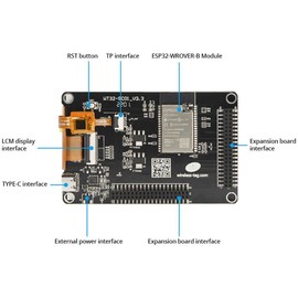 LCD Display WT32-SC01 16MB, WiFi, 3.5" 320x480 Color Touch Screen Development Board, ESP32-WROVER-B, Wi-Fi & Bluetooth Connection
