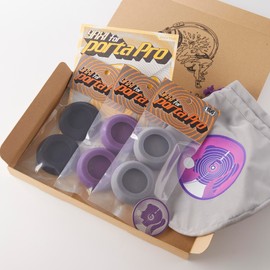 YAXI EARPADS for Koss PORTAPRO 3Pairs + Pouch (Black+Grey+Purple) + Pouch)