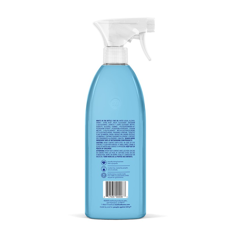 Method Bathroom Cleaner, Removes Mold + Mildew Stains, Eucalyptus Mint,
