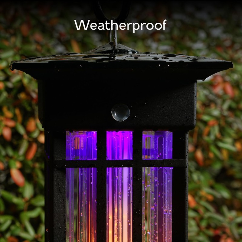 PIC Decorative Flame Effect Bug Zapper Lantern, Flying Insect Trap,