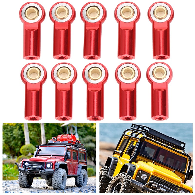 10Pcs RC Car Pull Connecting Rod Metal Ball Joint Accessory