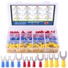 Glarks 240pcs 22-16/16-14/12-10 Gauge Fork Spade Quick Splice Crimp Terminals