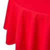 HOMESCAPES Red Cotton Round Tablecloth 6 to 8 seater Large