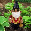 Better Office Products Garden Gnome Statue, 12" Height, Handcrafted Waterproof,