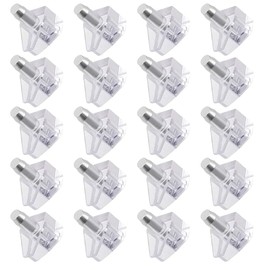 5mm Clear Shelf Support Pegs, Cabinet Shelf Pegs, Heavy Duty Plastic Bracket Pegs Used for Kitchen Cabinet Book Shelves and DIY Furniture Projects (20pcs)