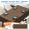YSYJ 3 Pack Brown Plastic Tablecloth Disposable Rectangular Table Cloth