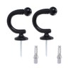 2-Pack Durable Aluminum Curtain Tie Back Hooks for Versatile Home