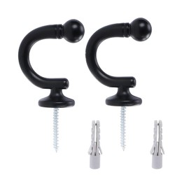 2-Pack Durable Aluminum Curtain Tie Back Hooks for Versatile Home Organization and Stylish Décor