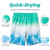 MEILONGER Boys' Swimming Trunks, Quick-Drying Board Shorts with Mesh Lining