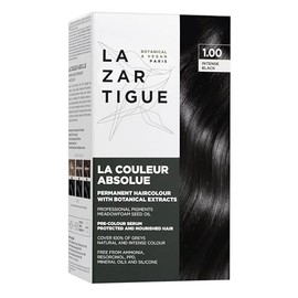 Lazartigue Permanent Haircolour 1.0 I Tinte negro intenso I Sin amoníaco con extractos botánicos y alta concentración de pigmentos I Para todo tipo de