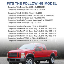 RADHLBNIU Electric Vacuum Pump Compatible with Ford F250 F350 F450 F550 Super Duty F650 F750 Excursion E350 E450 Compatible with Dodge Ram 2500 3500 Replaces# 904-214 6C3Z-2A451-A