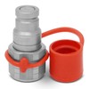 3/8" Flat Face Hydraulic Quick Connect Coupler Set w/Dust Caps,