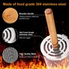 Kyrio 2 x Stackable BBQ Baskets 304 Stainless Steel Roller