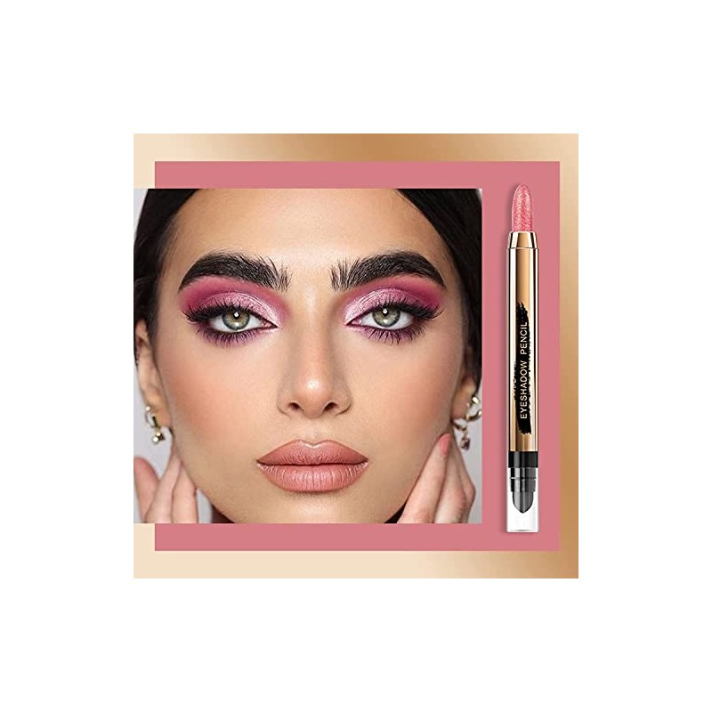 Bluemega Barra Sombra Ojos Brillante Purpurina, Lápiz Crema, E