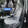 Carquest 100PCS Disposable Plastic Car Seat Covers Waterproof Transparent Seat
