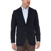 Haggar Men's Travel Stretch Tailored Fit 2-Button Side Vent Solid