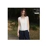 쉬즈미스 사틴 텍스처드 라운드넥 블라우스_SWWBLP22070 Satin Textured Round Neck Blouse_SWWBLP22070