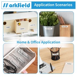 6 x MarkField Compatible with Dymo Letratag XR Label Tape, Compatible with Dymo Letratag Label Tapes, 12 mm x 4 m, for Letratag LT-100H LT-100T 200B, Black on White