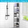 HuggieGems 5 Tier Floor Standing Corner Shower Caddy Organizer Shelf