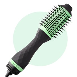 MINT Professional Series 5-in-1 Ionic Hair Dryer Brush, Black & Mint Green - Powerful Frizz-Eliminating Blowout Brush Straightens, Volumizes, Smooths, and De-Frizzes for Fine/Thick Hair